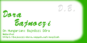 dora bajnoczi business card
